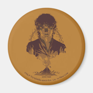 FRODO™ MOUNT DOOM™ Tengwar-inscriptie Grafisch Magneet