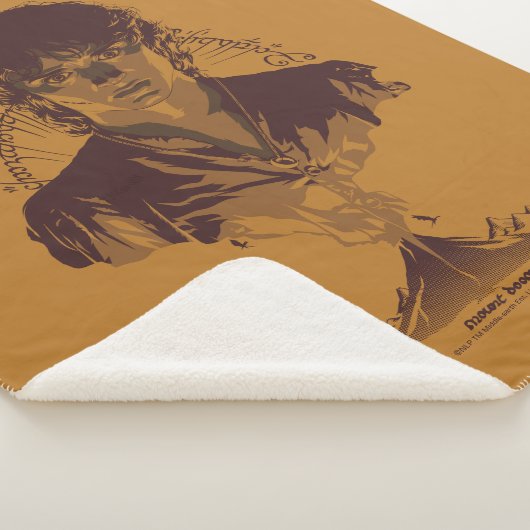 FRODO™ MOUNT DOOM™ Tengwar Inscription Graphic Sherpa Deken (3/4)