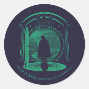 FRODO™ Verlaten van DE SHIRE™ Silhouet Ronde Sticker