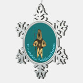 Froehliche Weihnacht - Fractal Inuit Hunter Tin Sneeuwvlok Ornament (Rechts)