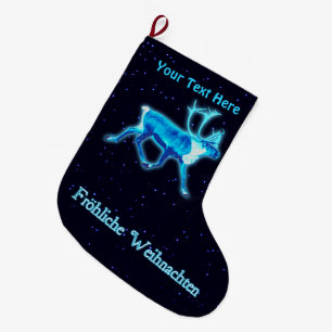 Froehliche Weihnachten - Blue Cariou (rendiervis) Grote Kerstsok