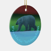 Froehliche Weihnachten- Polar Lights Polar Beer Keramisch Ornament (Rechts)