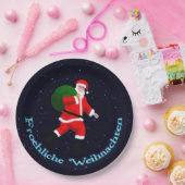 Froehliche Weihnachten - Santa Claus Papieren Bordje (Feest)