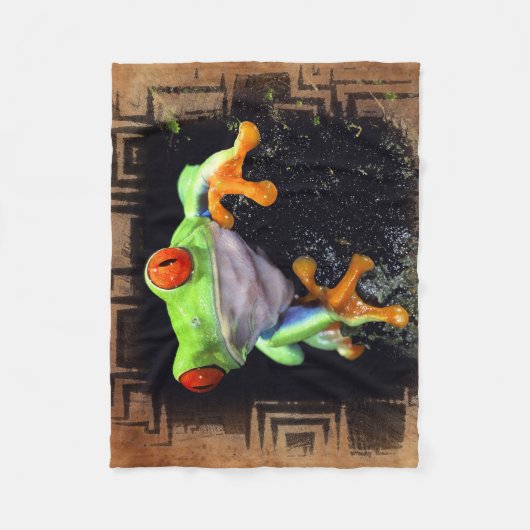 Frog 3 randopties fleece deken (Voorkant)