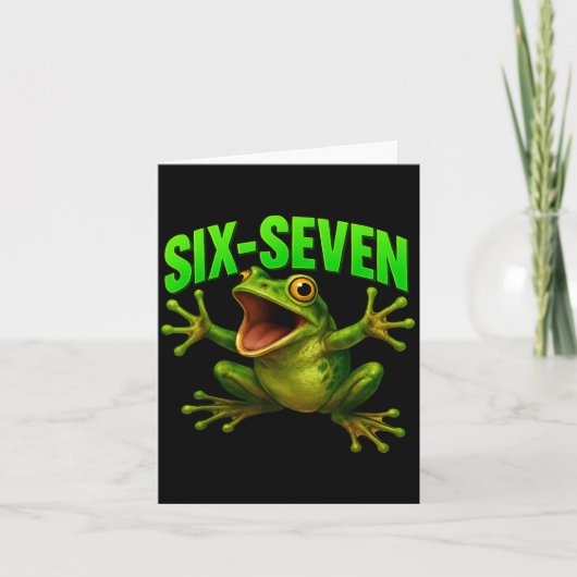 Frog 67 Meme Six Seven Funny Gen Alpha  Kaart (Voorkant)