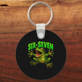 Frog 67 Meme Six Seven Funny Gen Alpha  Sleutelhanger (Voorkant)
