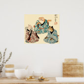 Frog and Tiger Playing a Comical Ken Game Poster (Keuken)