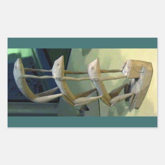 Frog Art CB Rechthoekige Sticker (Voorkant)