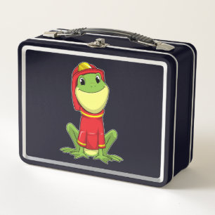 Frog as Firefighter with Helmet