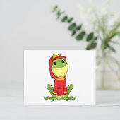 Frog as Firefighter with Helmet Briefkaart (Staand voorkant)