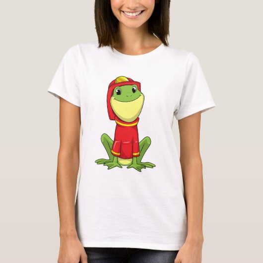 Frog as Firefighter with Helmet T-shirt (Voorkant)