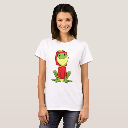 Frog as Firefighter with Helmet T-shirt (Voorkant volledig)