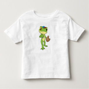 Frog at Baseball with Baseball gloy Kinder Shirts