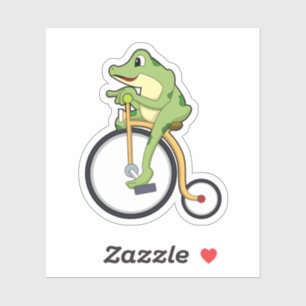Frog at Circus with Bicycle.PNG Sticker
