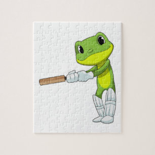 Frog at Cricket with Cricket Legpuzzel