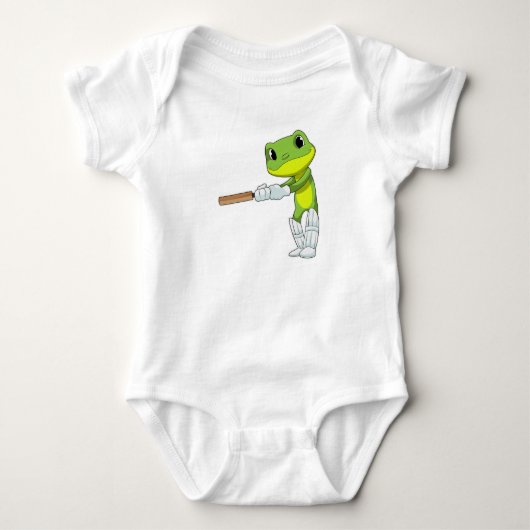 Frog at Cricket with Cricket Romper (Voorkant)