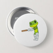 Frog at Cricket with Cricket Ronde Button 7,6 Cm (Voorkant /achterkant)