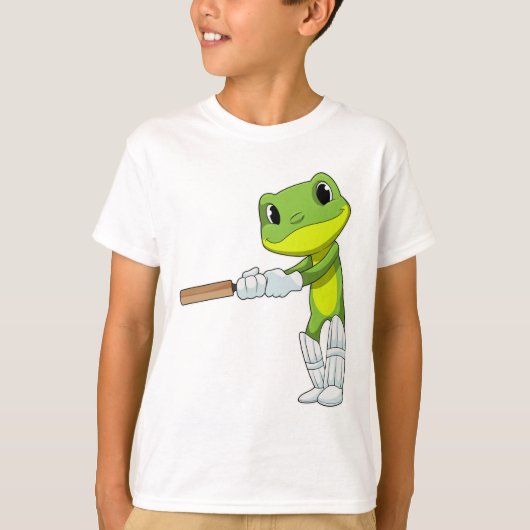 Frog at Cricket with Cricket T-shirt (Voorkant)