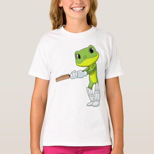 Frog at Cricket with Cricket T-shirt (Voorkant)