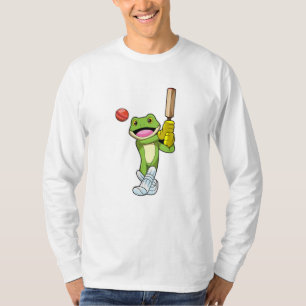 Frog at Cricket with Cricket T-shirt