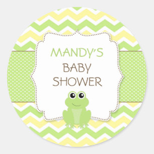 Frog Baby shower gunst stickers, verjaardagsfeestj Ronde Sticker
