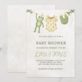 Frog Baby Shower Invitation (Devant / Derrière)