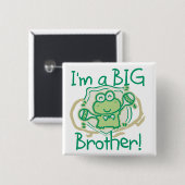Frog Big Brother Vierkante Button 5,1 Cm (Voorkant /achterkant)