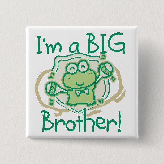 Frog Big Brother Vierkante Button 5,1 Cm (Voorkant)
