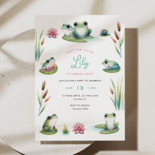 Frog Birthday Invitation Kaart