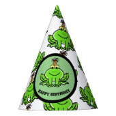 FROG BIRTHDAY PARTY PET MET FROG DESIGN FEESTHOEDJES (Voorkant)