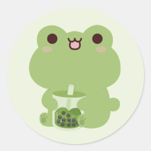 Frog Boba Ronde Sticker