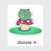 Frog Boy muzikant Sticker (Vel)