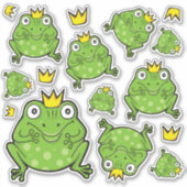 Frog Cartoon Sticker Set (Voorkant)