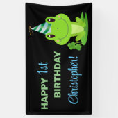 Frog Chalkboard Happy Birthday banner (Verticaal)