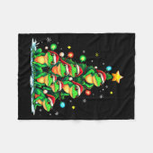 Frog Christmas Tree Funny Hopper Holiday Cute Frog Fleece Deken (Voorkant (Horizontaal))