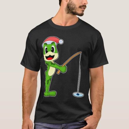 Frog Christmas Vist T-shirt (Voorkant)