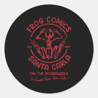 Frog Comics Santa Carla op de promenade Ronde Sticker