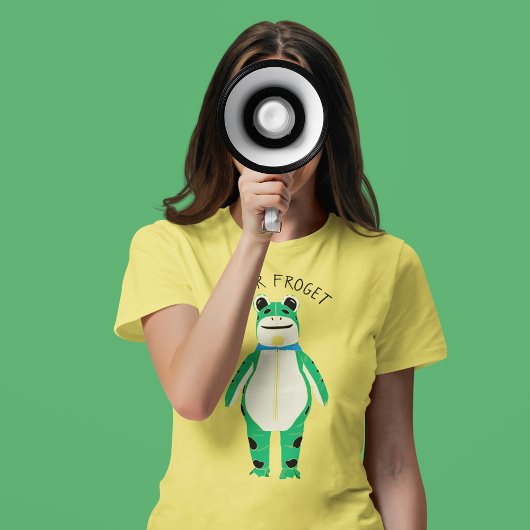 Frog Costume Protester Custom Slogan Graphic T-shirt