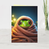 Frog Cosy Get Well Bientôt Carte : Confort & Amour (Dos)