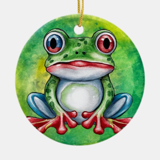 Frog Cut Keramisch Ornament (Voorkant)