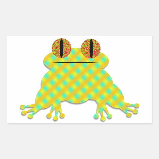 Frog Cut Rechthoekige Sticker (Voorkant)