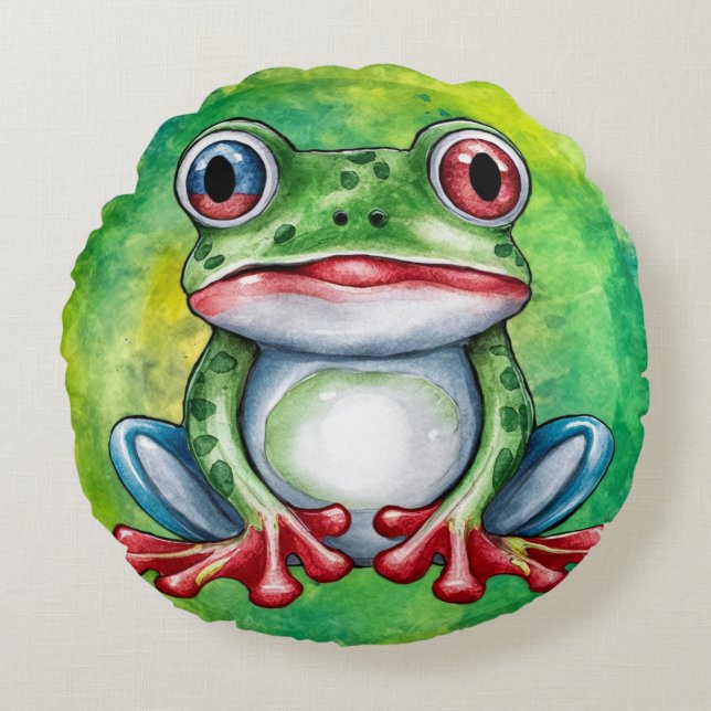 Frog Cut Rond Kussen (Voorkant)