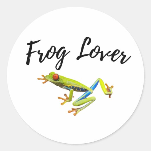 Frog Cut Ronde Sticker (Voorkant)