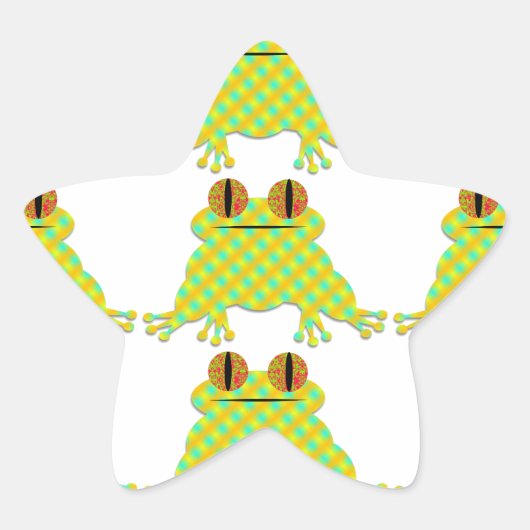 Frog Cut Ster Sticker (Voorkant)