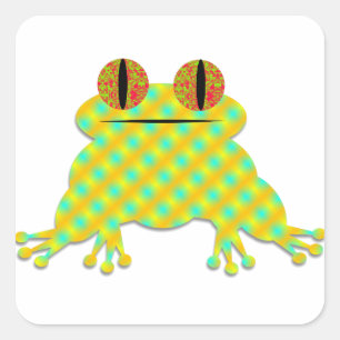 Frog Cut Vierkante Sticker