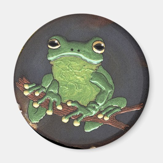 Frog Dreams Tree Frog Art Magnet (Devant)