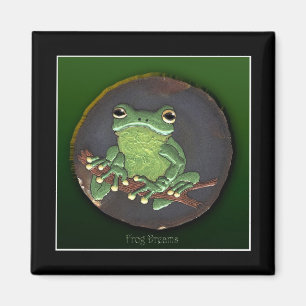 Frog Dreams Tree Frog Art Magnet