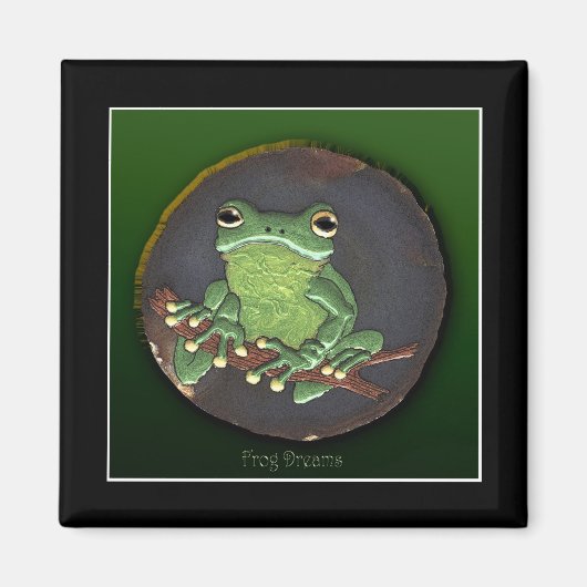 Frog Dreams Tree Frog Art Magnet (Devant)