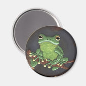 Frog Dreams Tree-Frog Art Magnet Magneet (Voorkant / Achterkant)