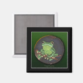 Frog Dreams Tree-Frog Art Magnet Magneet (Voorkant / Achterkant)